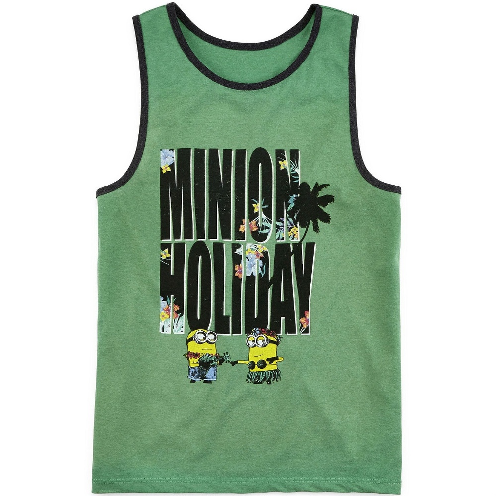 New! Despicable Me Minion Holiday Tank Top T-Shirt Youth Medium (10/12)